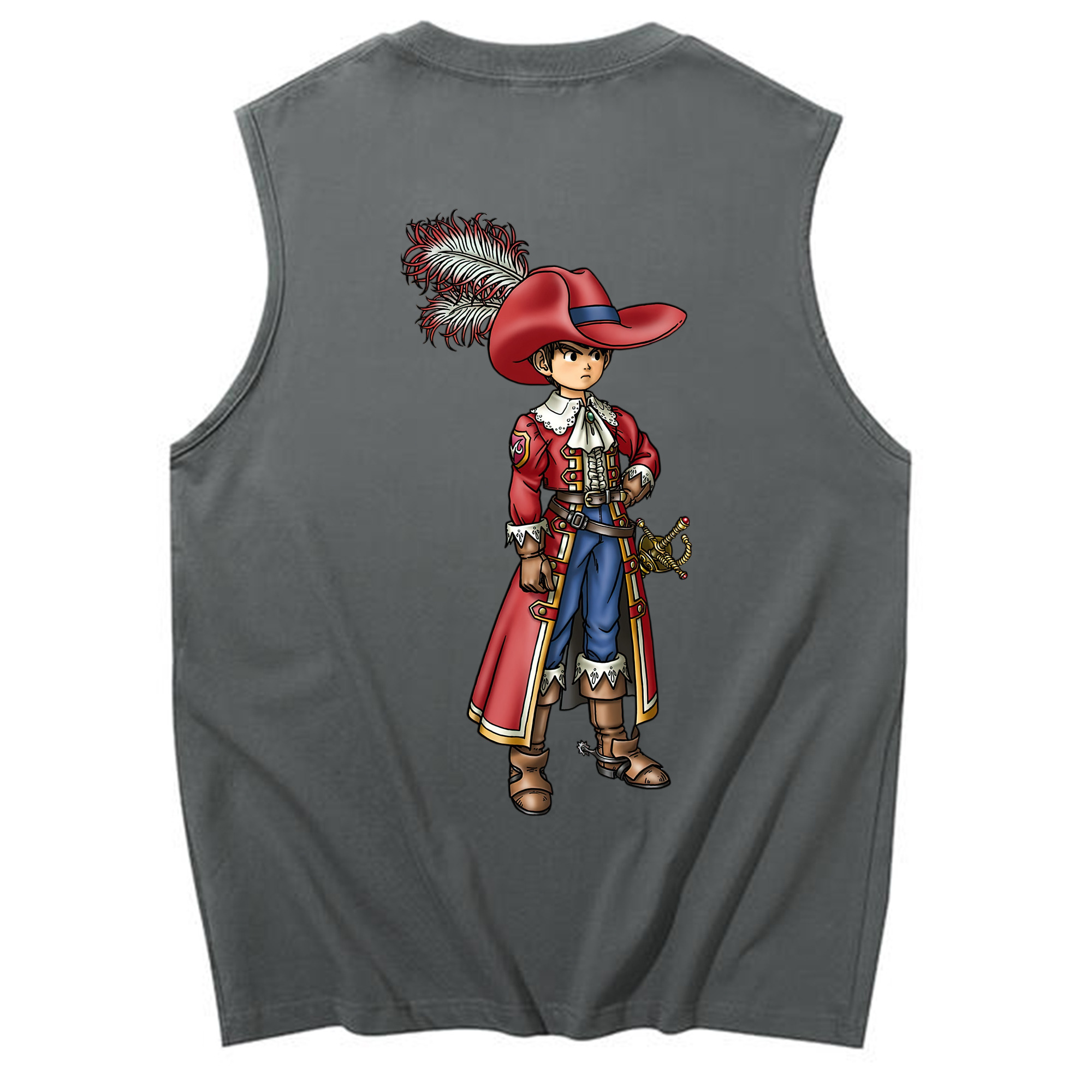 （画像用） ドラゴンクエスト Doragon Kuesuto Dragon Quest コットン100％タンクトップ（背面プリント）